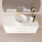 Marquis Riviera 1200mm Wall Hung Vanity - Matte White - Riviera 8S + Liso Matte Basin