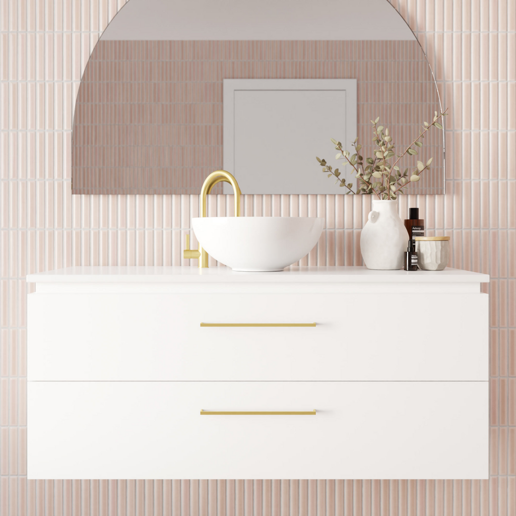 Marquis Riviera 1200mm Wall Hung Vanity - Matte White - Riviera 8S + Liso Matte Basin