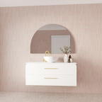 Marquis Riviera 1200mm Wall Hung Vanity - Matte White - Riviera 8S + Liso Matte Basin