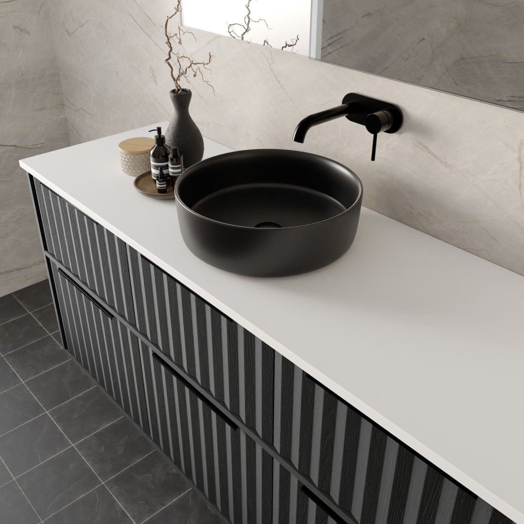 Marquis Salamander 1500mm Wall Hung Vanity - Estella Oak - Salamander 7 + Paco Matte Basin