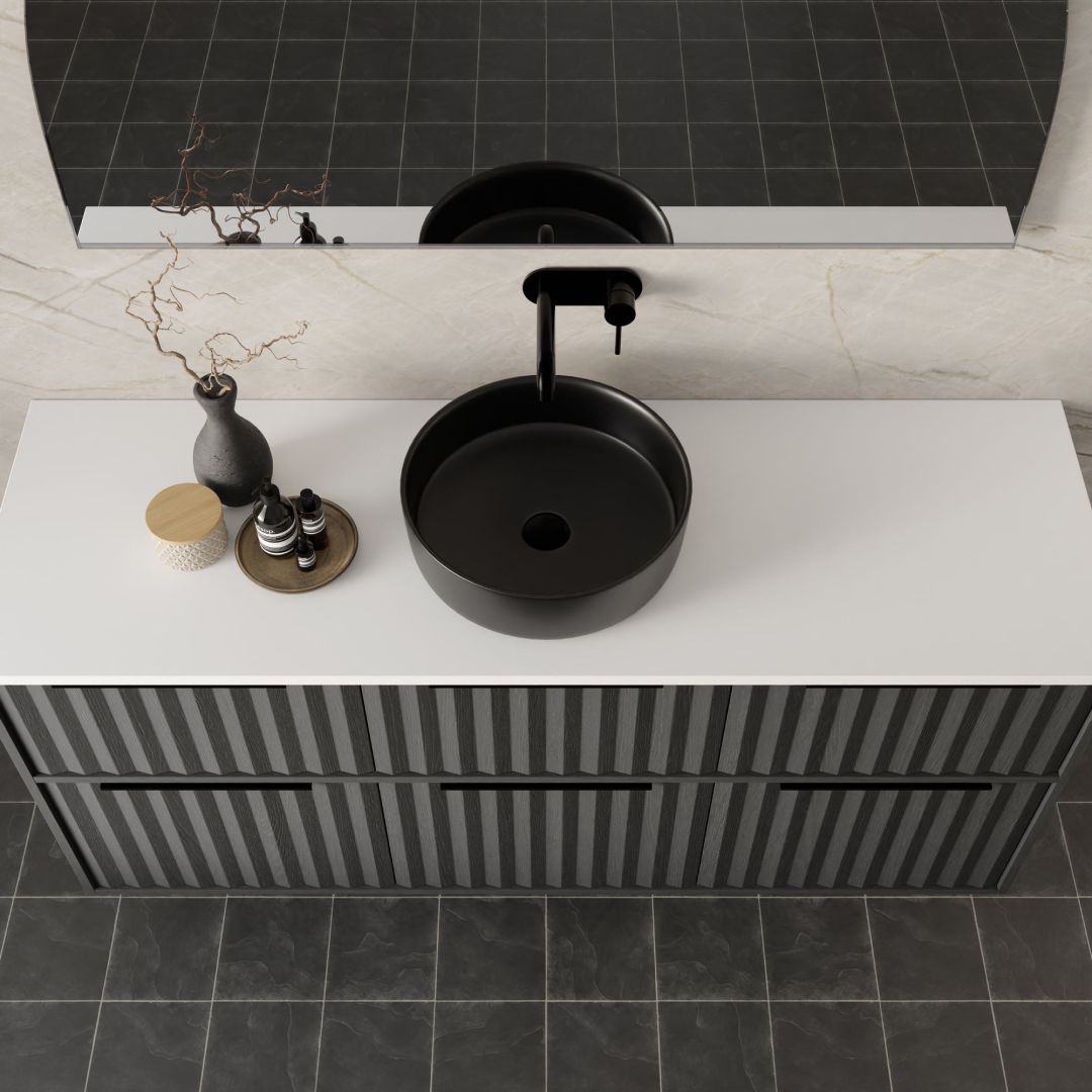 Marquis Salamander 1500mm Wall Hung Vanity - Estella Oak - Salamander 7 + Paco Matte Basin