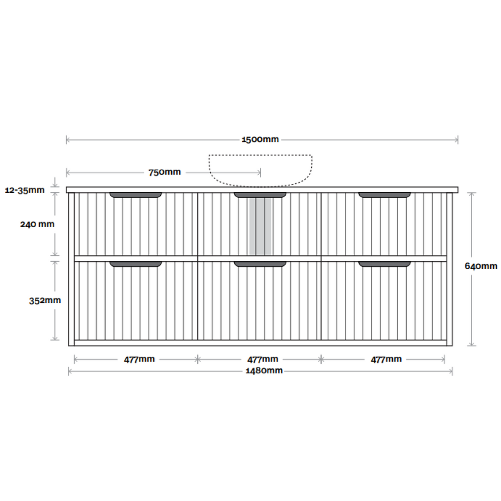 Marquis Salamander 1500mm Wall Hung Vanity - Estella Oak - Salamander 7 + Paco Matte Basin