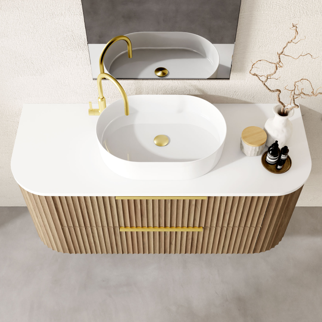 Marquis Shore 1200mm Wall Hung Vanity - Prime Oak Cabinet - Shore-4