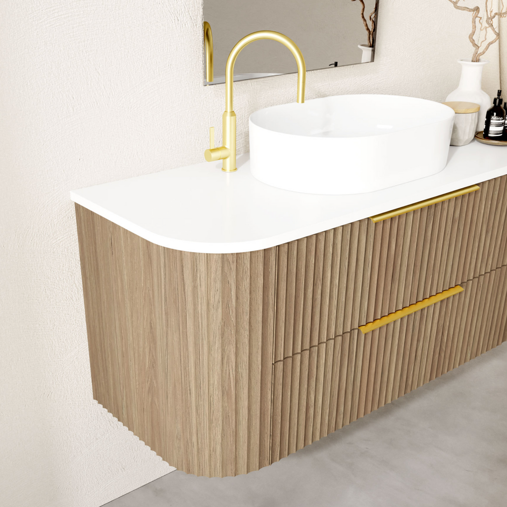 Marquis Shore 1200mm Wall Hung Vanity - Prime Oak Cabinet - Shore-4