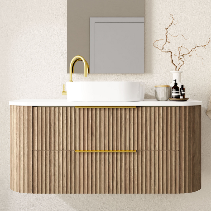 Marquis Shore 1200mm Wall Hung Vanity - Prime Oak Cabinet