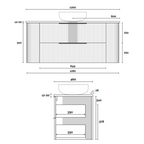 Marquis Shore 1200mm Wall Hung Vanity - Prime Oak Cabinet - Shore-4