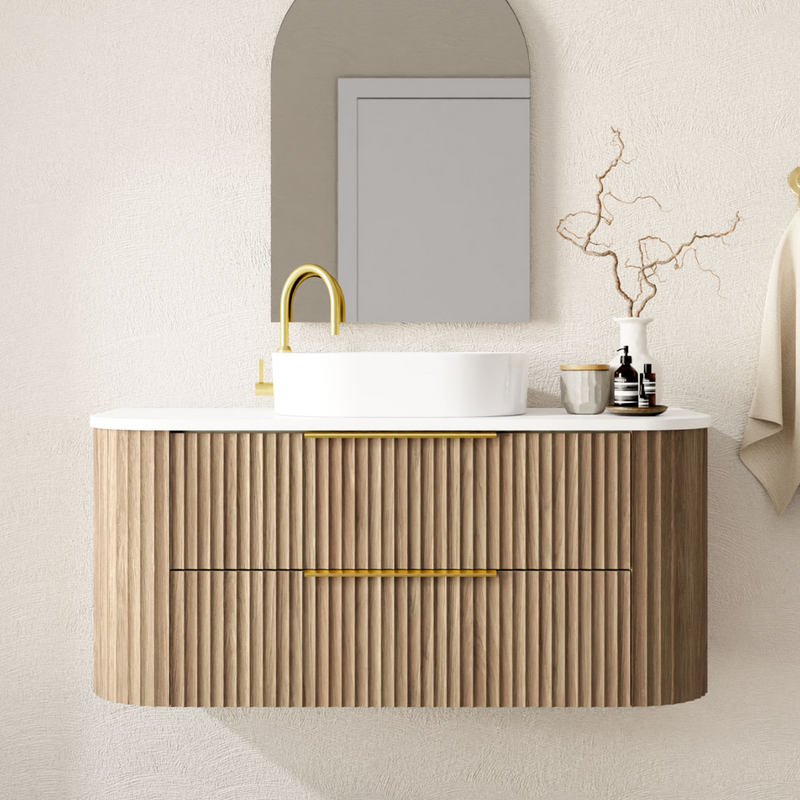 Marquis Shore 1200mm Wall Hung Vanity - Prime Oak Cabinet