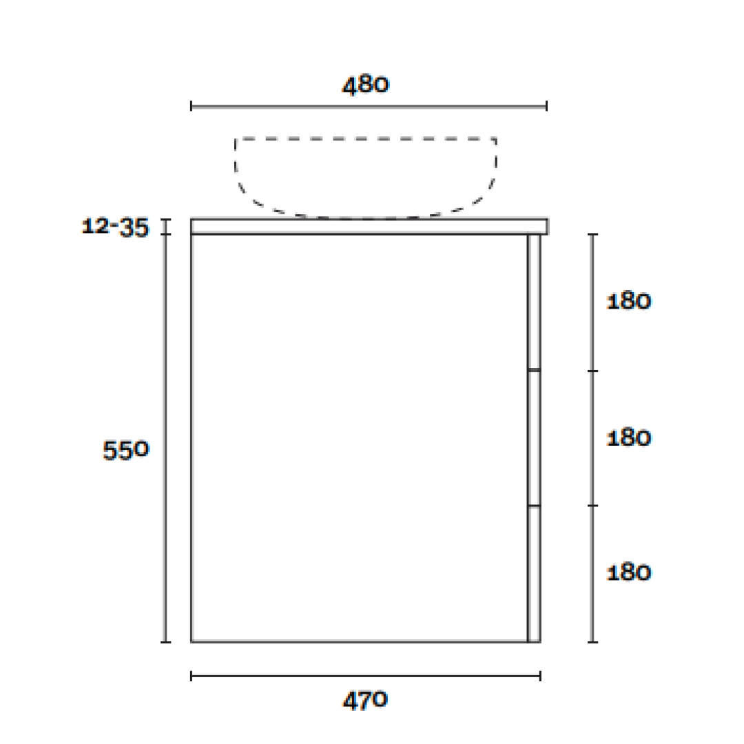 Marquis Shortland 1200mm Wall Hung Vanity - Pale Honey - SHORTLAND 3 + Paco Basin