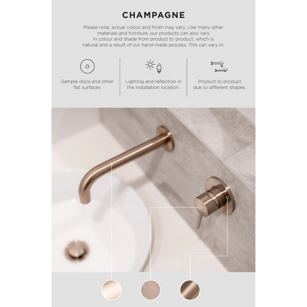 Meir Round Gooseneck Sink Mixer w/Paddle Hand - Champagne - MK03PD-CH