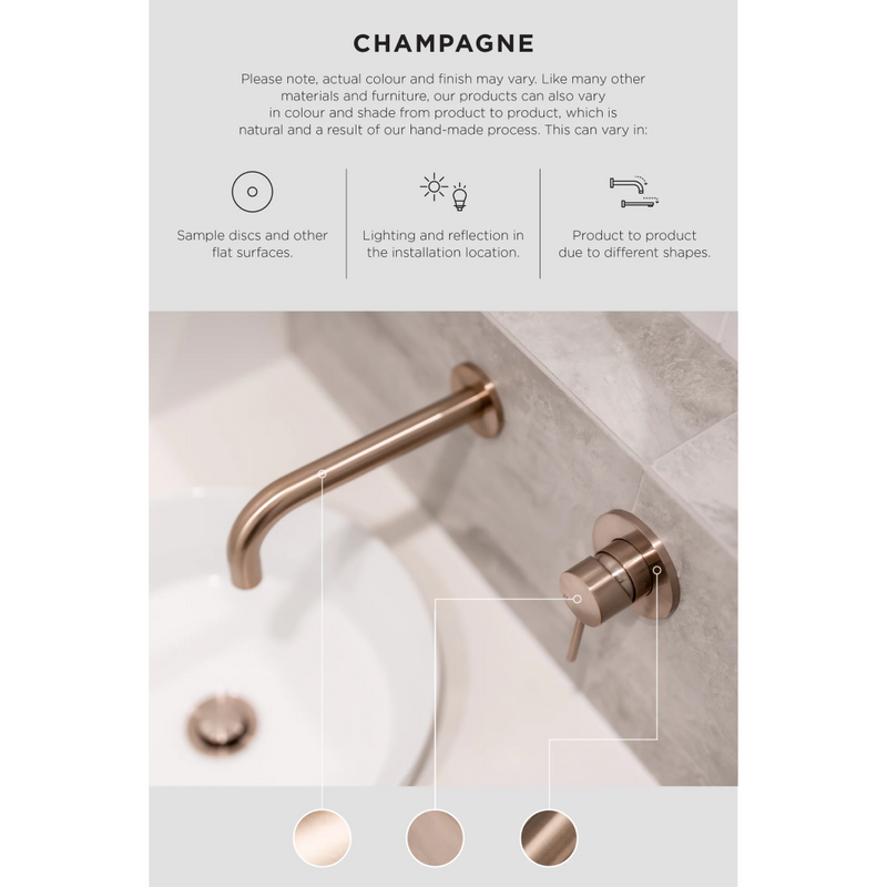 Meir Round Gooseneck Sink Mixer w/Paddle Hand - Champagne