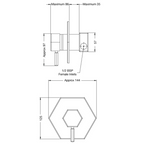 Rainware Miami Wall Mixer - 316 Stainless Steel - 8500-Miami