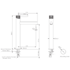 Greens Mika Tower Basin Mixer - Matte Black - 21212567