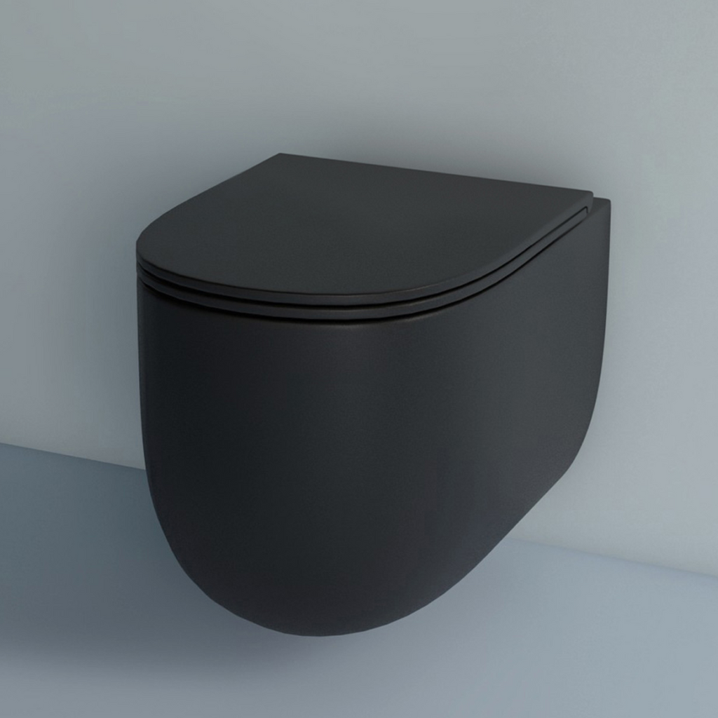 Studio Bagno Milady Wall Hung Pan - Matte Black - MIL003/MB