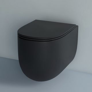 Studio Bagno Milady Wall Hung Pan - Matte Black - MIL003/MB