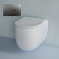 Studio Bagno Milady Wall Hung Matte White Pan Including Pneumatic Expert Evo Low Level Under Bench Cistern & Matte Black Button - MIL003/MW + 721706/PN + OL0878490
