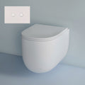 Studio Bagno Milady Wall Hung Matte White Pan Including Pneumatic Expert Evo Low Level Under Bench Cistern & Matte White Button - MIL003/MW + 721706/PN + OL0216622