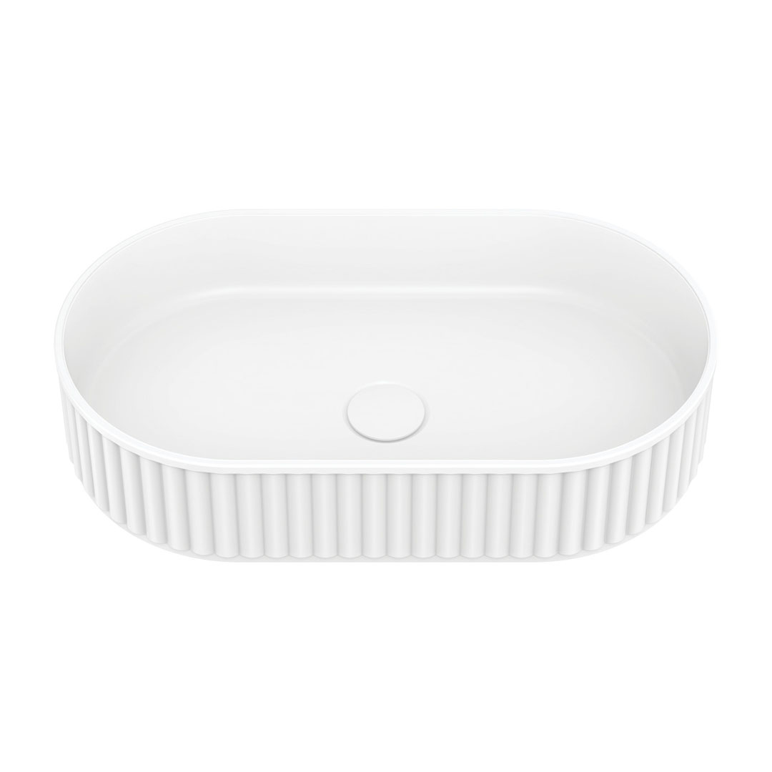 Fienza Minka Pill Above Counter Basin - Matte White - CSB804