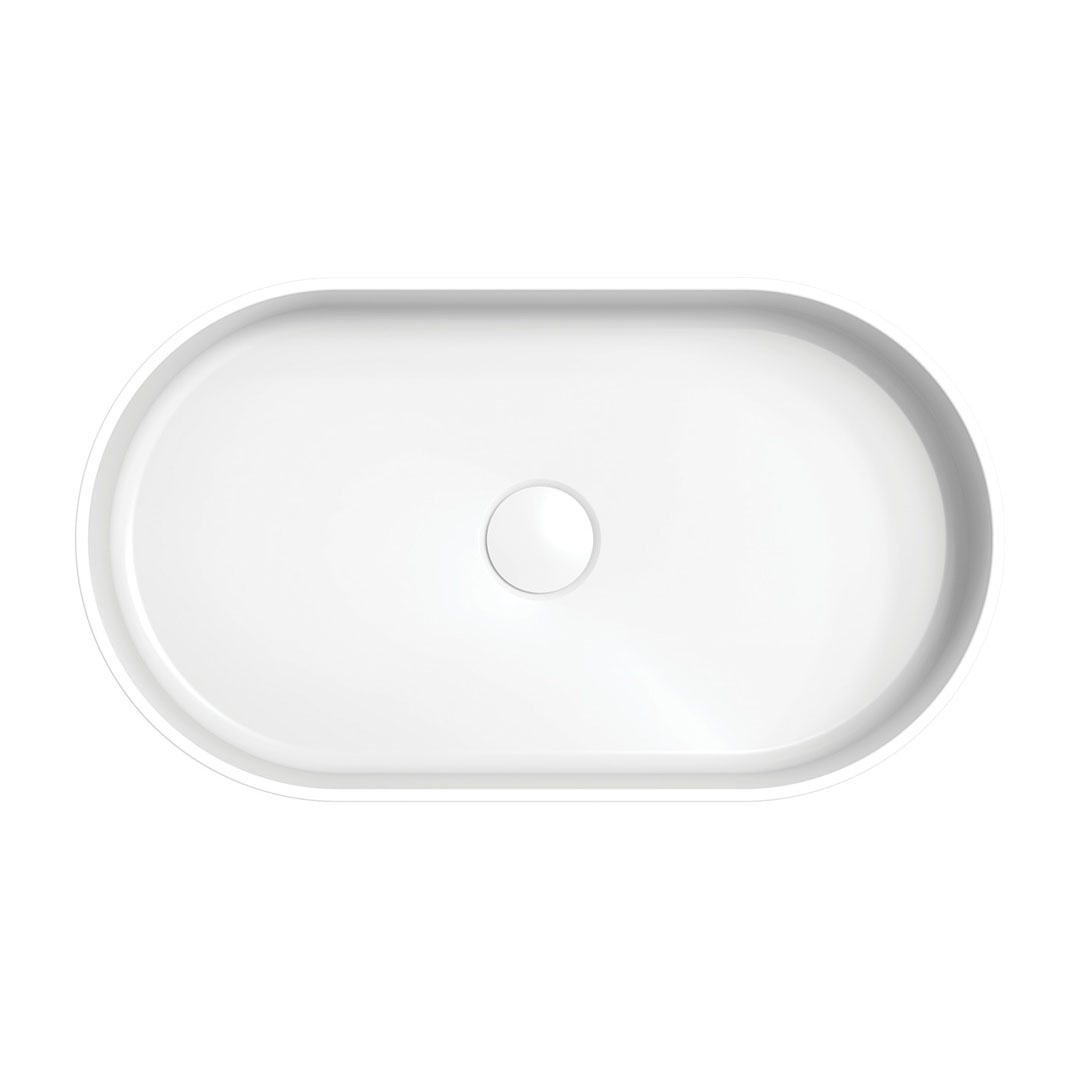 Fienza Minka Pill Above Counter Basin - Matte White - CSB804