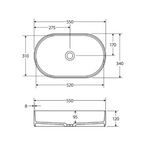 Fienza Minka Pill Above Counter Basin - Matte White - CSB804