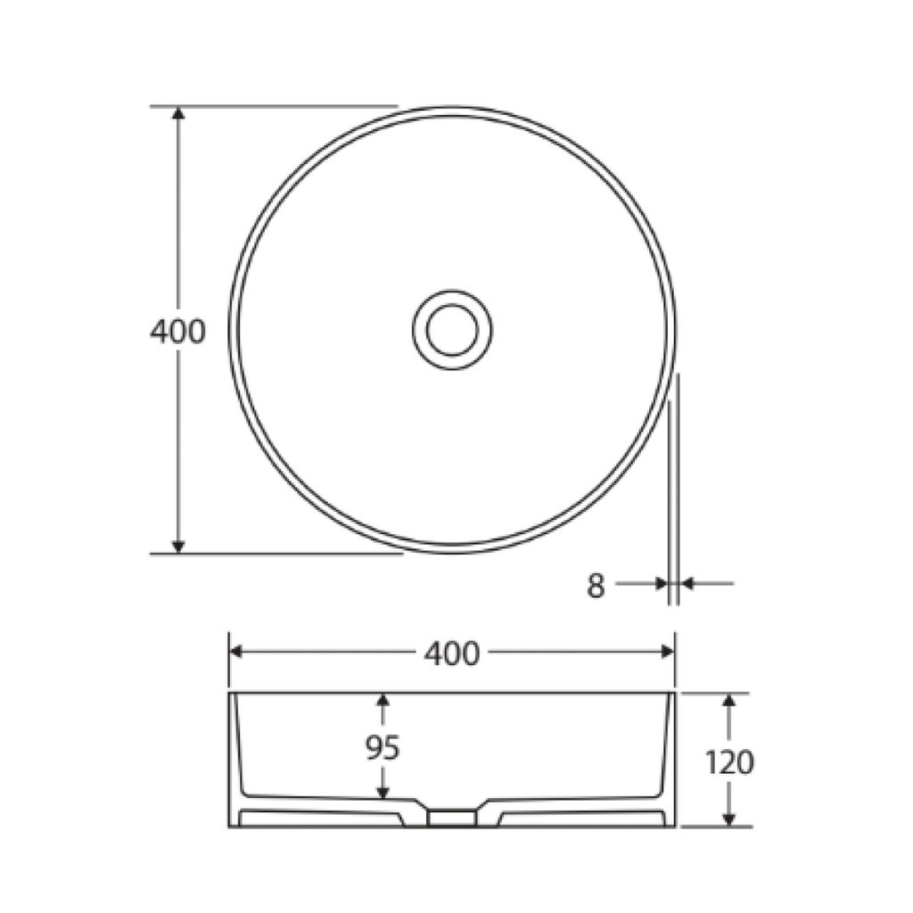Fienza Minka Round Above Counter Basin - Forest - CSB802F