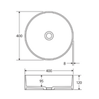 Fienza Minka Round Above Counter Basin - Matte Black - CSB802B