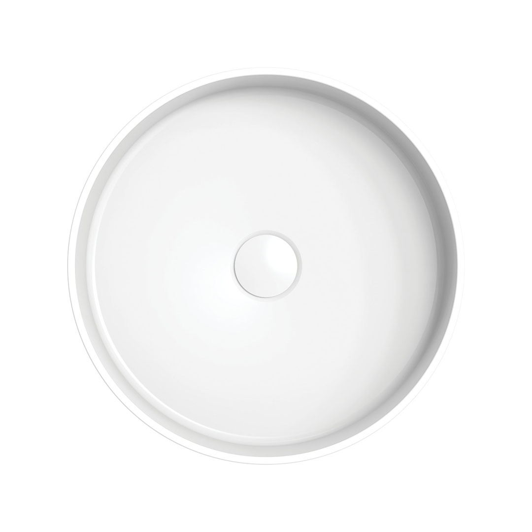 Fienza Minka Round Above Counter Basin - Matte White - CSB802