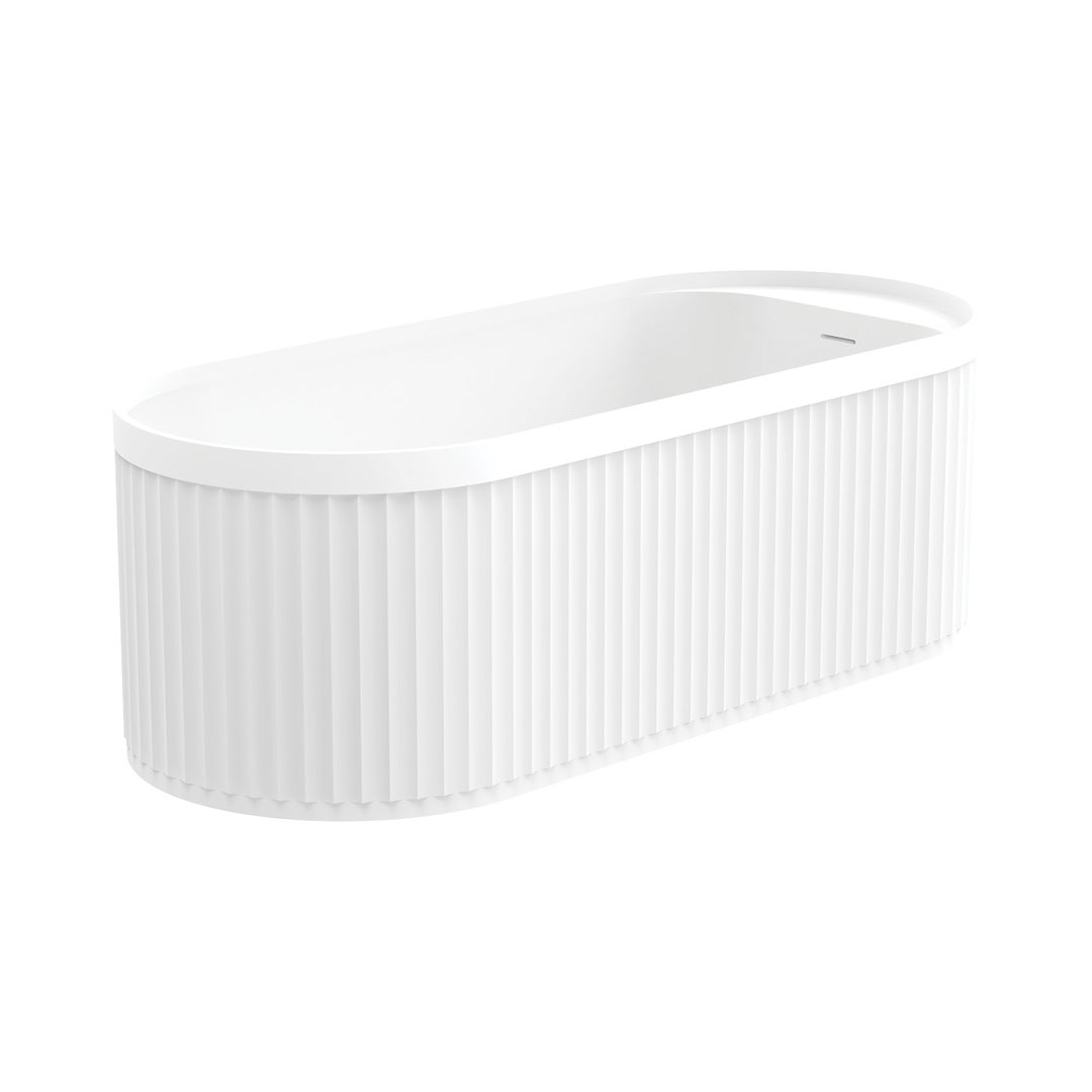 Fienza Minka 1700 Solid Surface Freestanding Bath - Matte White - ST20-1700