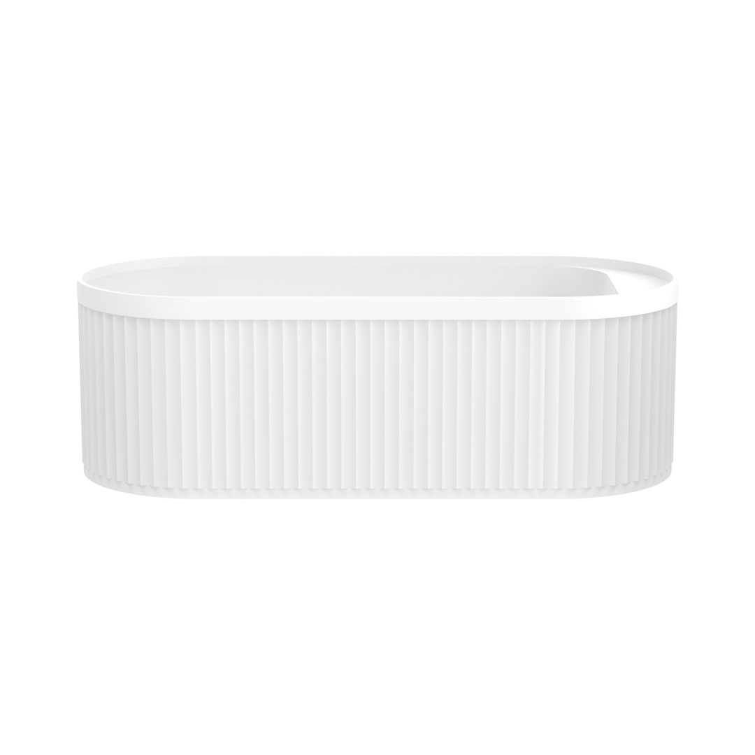 Fienza Minka 1700 Solid Surface Freestanding Bath - Matte White - ST20-1700