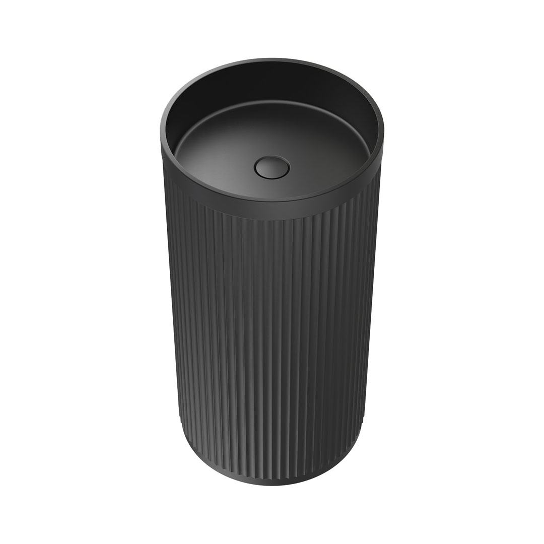 Fienza Minka Solid Surface Freestanding Basin - Matte Black - CSB801B