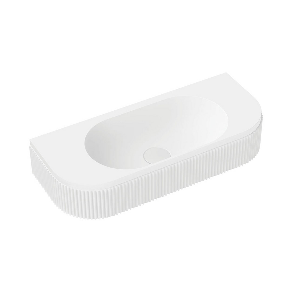 Fienza Minka Solid Surface Wall Hung Basin - Matte White - CSB310