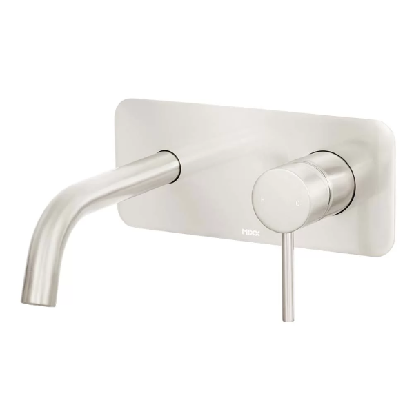 Mixx Anise Basin Wall Mixer Brushed Nickel - 11SL755BL