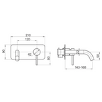 Mixx Anise Basin Wall Mixer Brushed Nickel - 11SL755BL