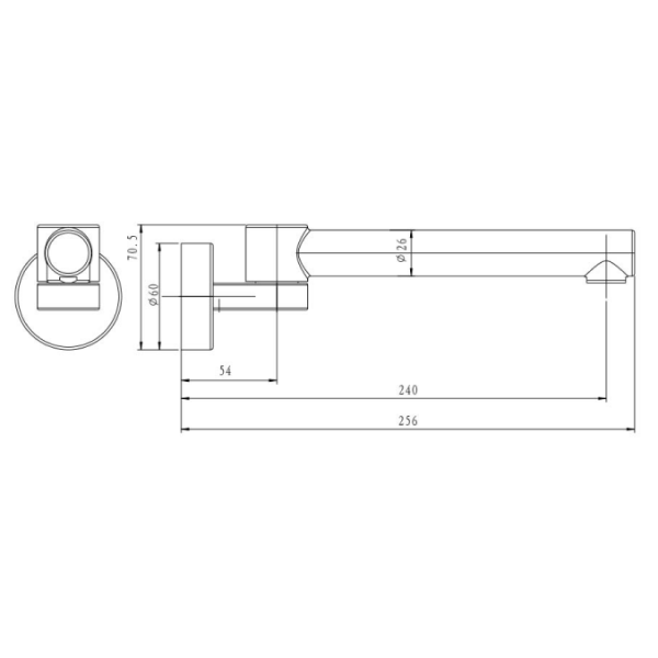Mixx Matcha Swivel Bath Spout Brushed Nickel - 11RSP04B LF - 11RSP04BF
