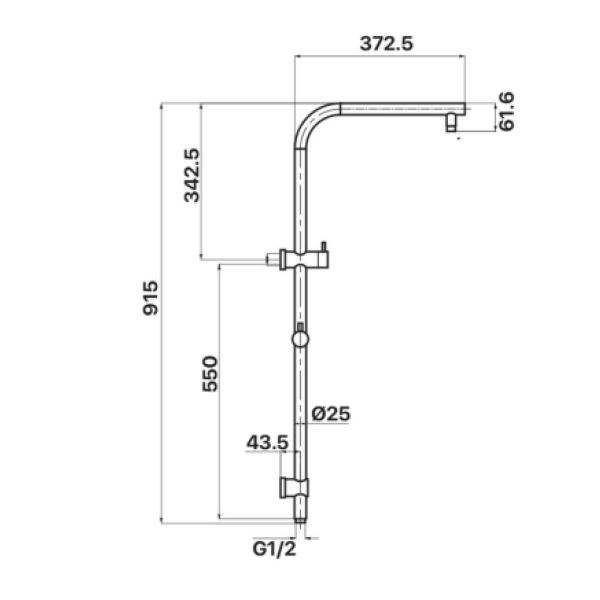 Mixx Matcha Twin Shower Brushed Nickel - 11RSL02BL