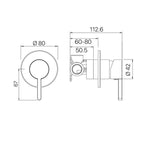 Mixx Aloe 80mm Shower Mixer Chrome - Includes Body - 11SL972C8