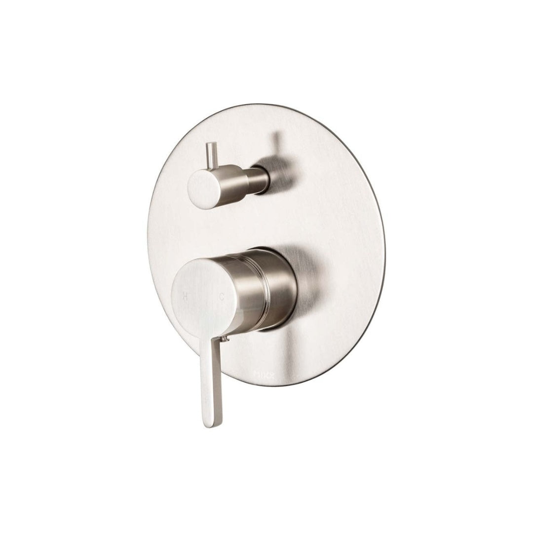 Mixx Aloe Shower Diverter Wall Mixer - Includes In-Wall Body - Brushed Nickel - 11SL974B