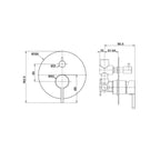 Mixx Aloe Shower Diverter Wall Mixer - Includes In-Wall Body - Brushed Nickel - 11SL974B