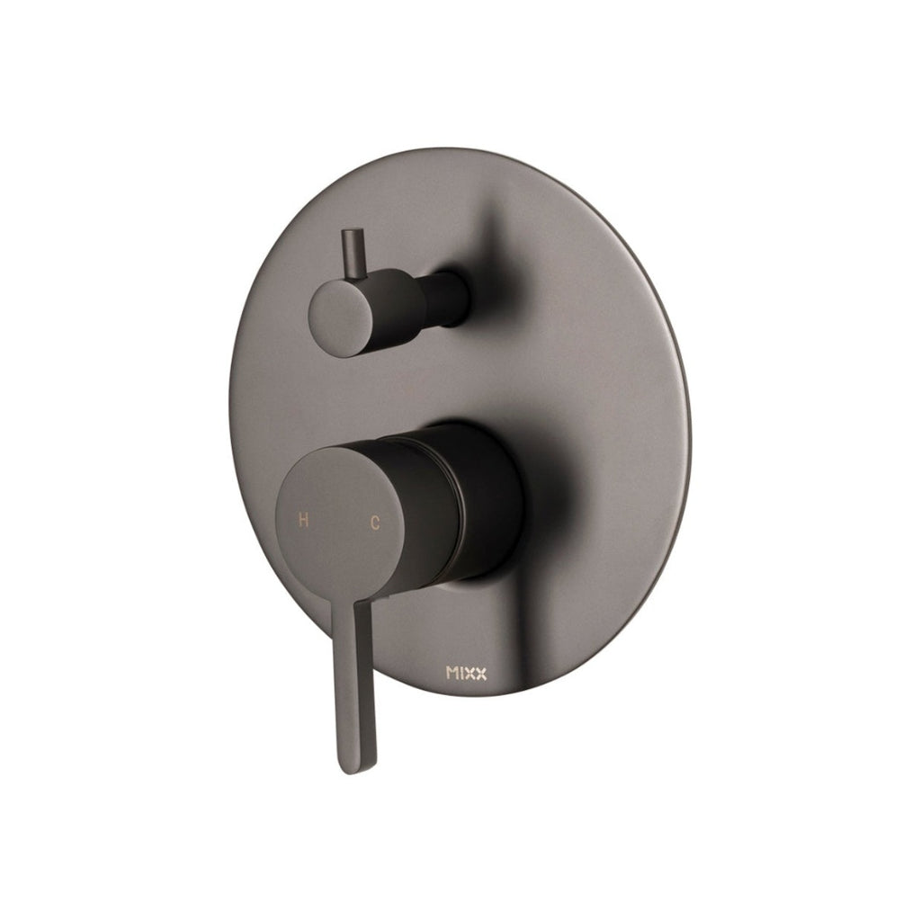 Mixx Aloe Shower Diverter Wall Mixer - Includes In-Wall Body - Gun Metal - 11SL974G