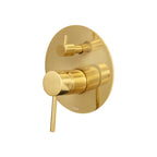 Mixx Anise Shower Diverter Wall Mixer - Includes In-Wall Body - Brushed Brass - 11SL754R