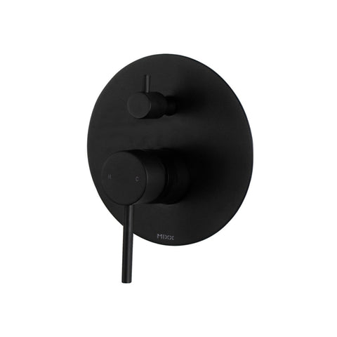 Mixx Anise Shower Diverter Wall Mixer - Includes In-Wall Body - Matte Black