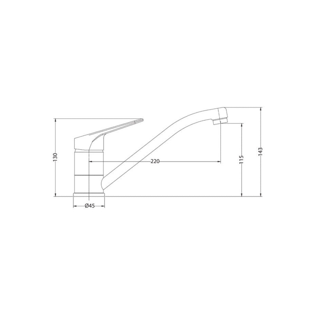 Mixx Tapware Ezy Mix Sink Mixer - Chrome - 7SL351CL