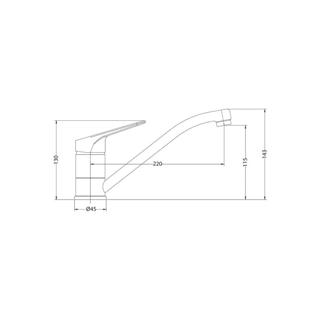 Mixx Tapware Ezy Mix Sink Mixer - Chrome - 7SL351CL