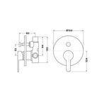 Mixx Tapware Magnolia Shower Diverter Mixer - Chrome - 11SL054C