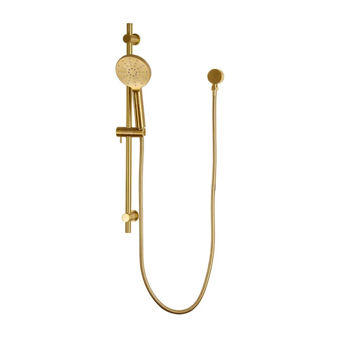 Mixx Tapware Matcha Rail Shower Brushed Brass