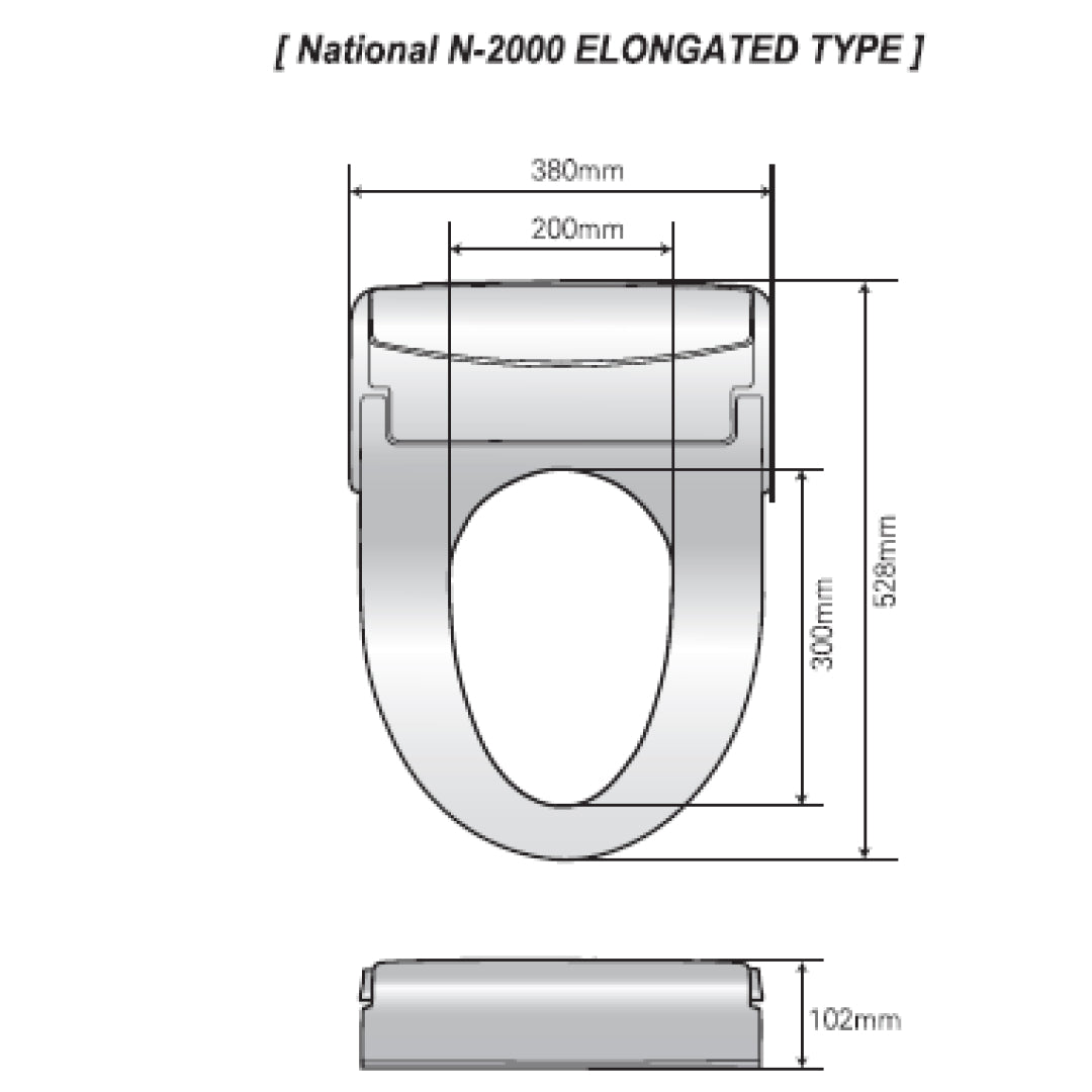 National N-2000-E Bidet Seat - Elongated