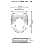 National N-2000-R Bidet Seat - Round