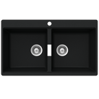 Abey SCHOCK Horizont Topmount Double Bowl Sink 1TH - Magma - N200B