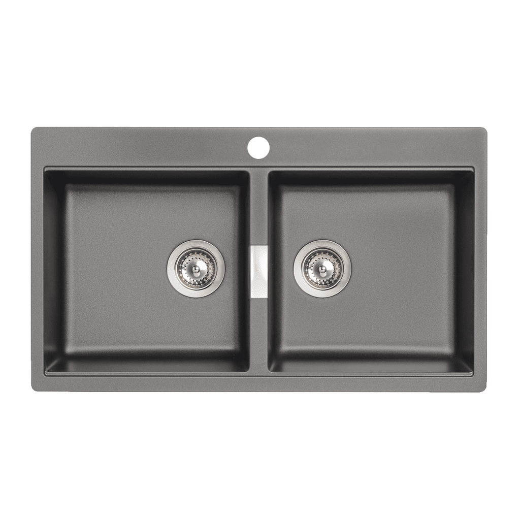 Abey SCHOCK Horizont Topmount Double Bowl Sink 1TH - Stone - N200S