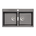 Abey SCHOCK Horizont Topmount Double Bowl Sink 1TH - Stone - N200S