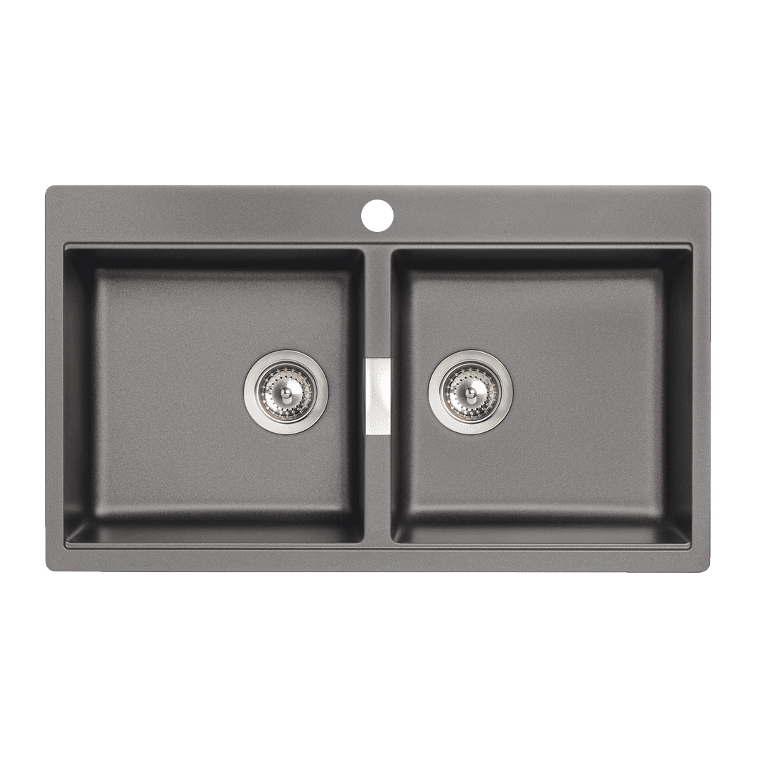 Abey SCHOCK Horizont Topmount Double Bowl Sink 1TH - Stone - N200S